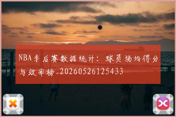 NBA季后赛数据统计：球员场均得分与效率榜_20260526125433